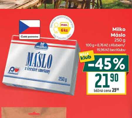 Milko Máslo 250 g