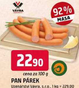 PAN PÁREK 100g