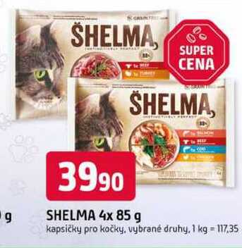SHELMA 4x 85 g kapsičky pro kočky
