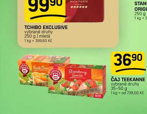 ČAJ TEEKANNE vybrané druhy 35-50 g 
