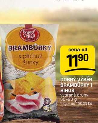 DOBRÝ VÝBĚR BRAMBŮRKY RINGS vybrané druhy 60-90 g 
