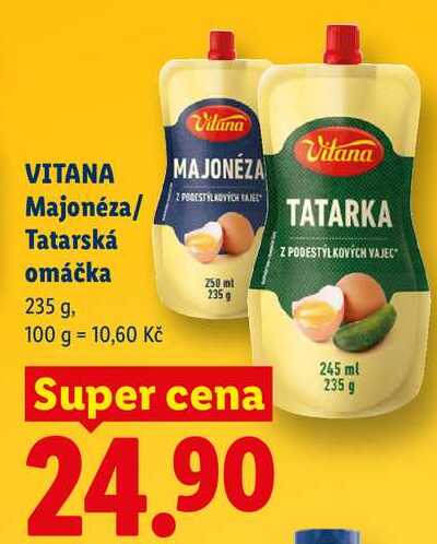 VITANA Majonéza/Tatarská omáčka, 235 g