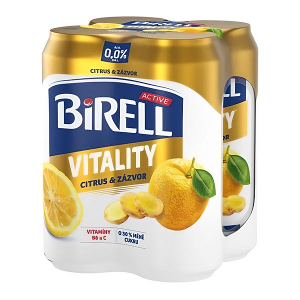 Birell 0.0 Vitality Citrus & Zázvor nealkoholické pivo s méně cukru 4x0,33l v akci