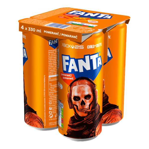 Fanta Pomeranč Multipack, plech 4x330ml