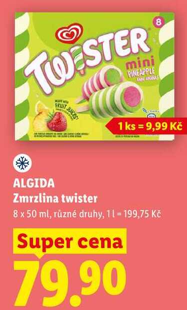 ALGIDA Zmrzlina twister, 8x 50 ml