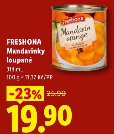 FRESHONA Mandarinky loupané, 314 ml