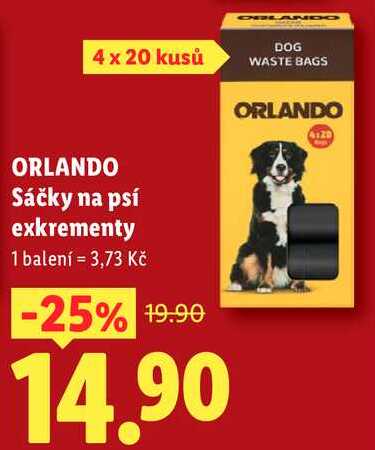 ORLANDO Sáčky na psí exkrementy , 4x 20 ks