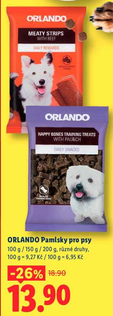 ORLANDO Pamlsky pro psy, 100 g/150 g/200 g