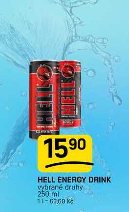 HELL ENERGY DRINK vybrané druhy 250 ml