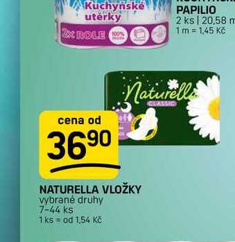 NATURELLA VLOŽKY vybrané druhy 7-44 ks 