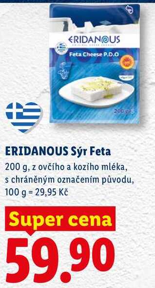 ERIDANOUS Sýr Feta, 200 g