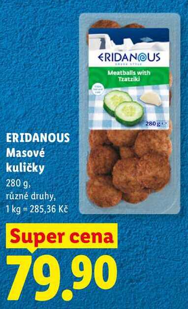 ERIDANOUS Masové kuličky, 280 g