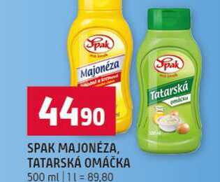 SPAK MAJONÉZA, TATARSKÁ OMÁČKA 500 ml