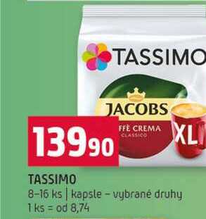TASSIMO 8-16 ks kapsle vybrané druhy