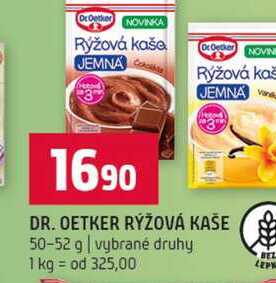 DR. OETKER RÝŽOVÁ KAŠE 50-52 g vybrané druhy 
