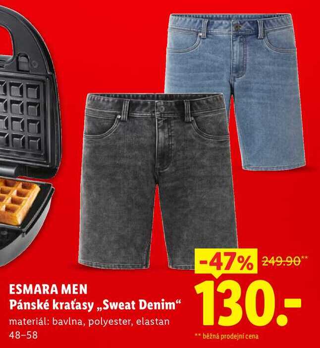 ESMARA MEN Pánské kraťasy „Sweat Denim" 