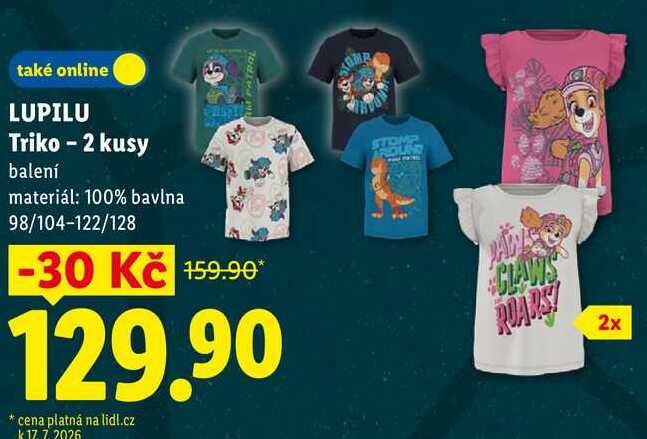 LUPILU Triko - 2 kusy 