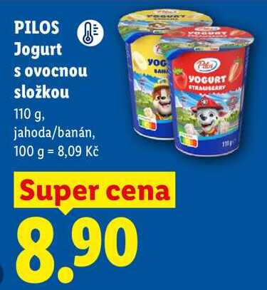 PILOS Jogurt s ovocnou složkou, 110 g
