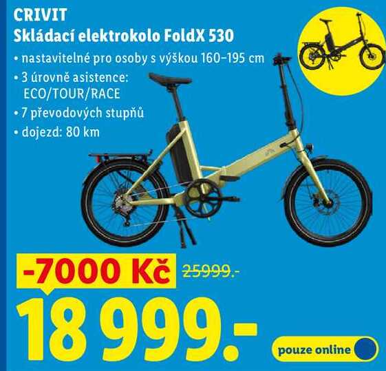 CRIVIT Skládací elektrokolo FoldX 530
