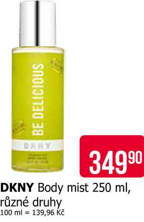 DKNY Body mist 250 ml, různé druhy 