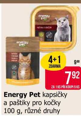 Energy Pet kapsičky a paštiky pro kočky 100 g, různé druhy