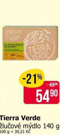 Tierra Verde žlučové mýdlo 140 g