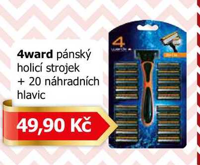 4ward pánský holicí strojek + 20 náhradních hlavic