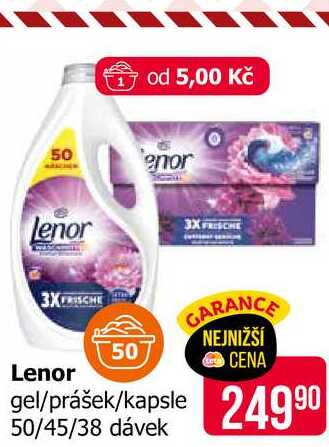 Lenor gel/prášek/kapsle 50/45/38 dávek 