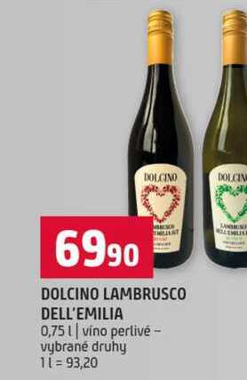 DOLCINO LAMBRUSCO DELL'EMILIA 0,75l vino perlivé vybrané druhy
