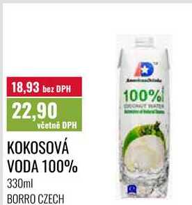 KOKOSOVÁ VODA 100% 330ml 