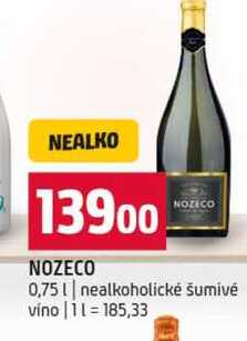 NOZECO 0,75l nealkoholické šumivé vino