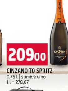 CINZANO TO SPRITZ 0,75l šumivé víno