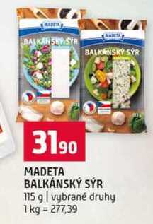 MADETA BALKÁNSKÝ SÝR 115 g vybrané druhy