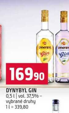 DYNYBYL GIN 0,5l vol. 37,5% vybrané druhy