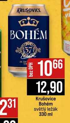 Krušovice Bohém světlý ležák 330 ml