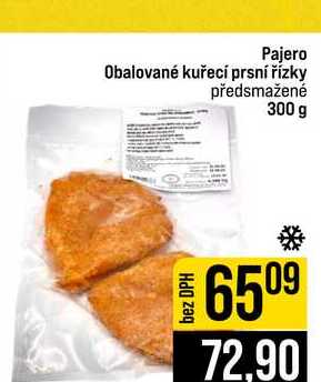 Pajero Obalované kuřecí prsní řízky předsmažené 300 g