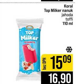 Koral Top Milker nanuk jahoda toffi 110 ml 
