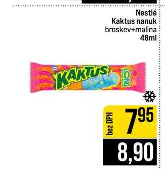 Nestlé Kaktus nanuk broskev+malina 48ml 