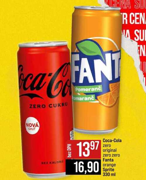 Coca-Cola zero original Fanta orange Sprite 330 ml