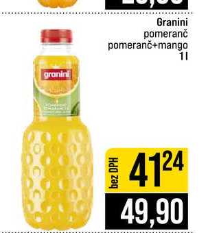 Granini pomeranč pomeranč+mango 1l