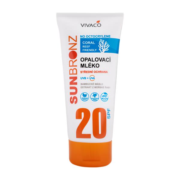 Vivaco Sun Bronz Opalovací mléko bez octocrylenu SPF 20, tuba