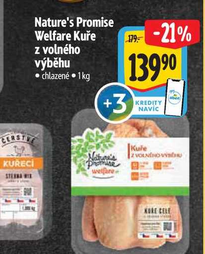 Nature's Promise Welfare Kuře z volného výběhu  1 kg
