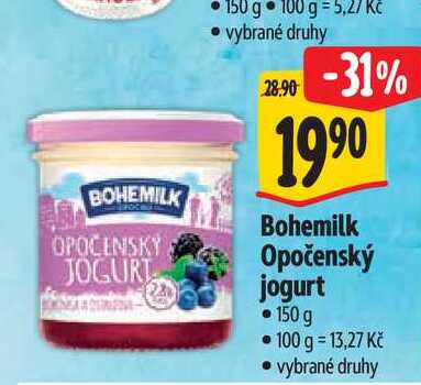 Bohemilk Opočenský jogurt 150 g