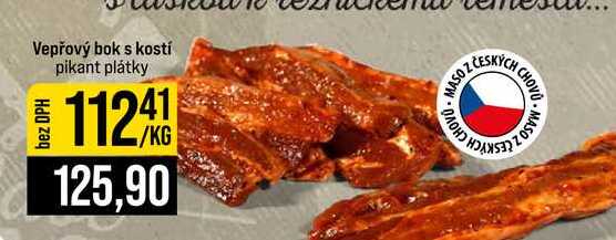 Vepřový bok s kostí pikant plátky 1kg