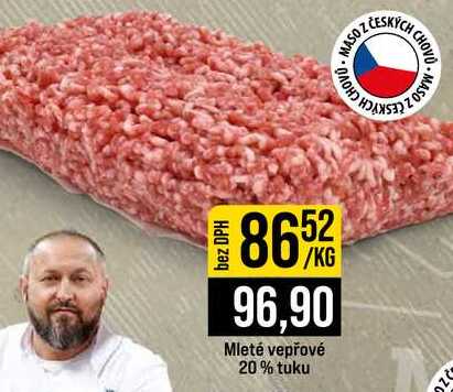 Mleté vepřové 20% tuku 1kg 