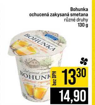 Bohunka ochucená zakysaná smetana různé druhy 130 g 