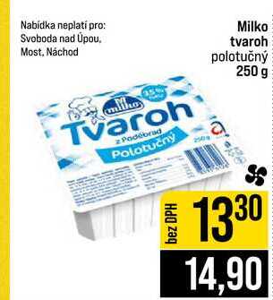 Milko tvaroh polotučný 250 g