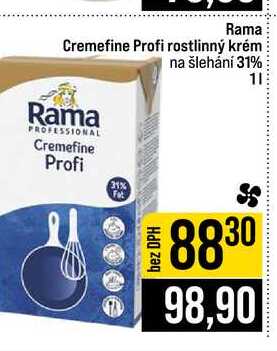 Rama Cremefine Profi rostlinný krém na šlehání 31% 1l