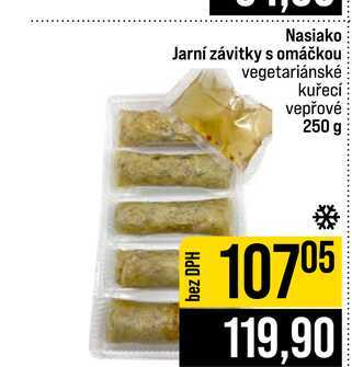 Nasiako Jarní závitky s omáčkou vegetariánské kuřecí vepřové 250 g 