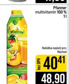 Pfanner multivitamín 100% 1l
